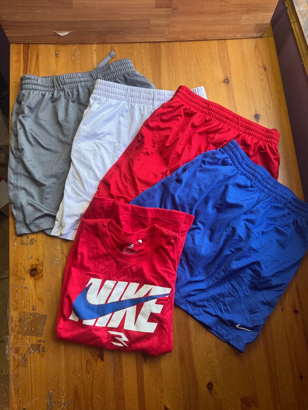 Nike athletic shorts and tshirt mix and match bundle size large